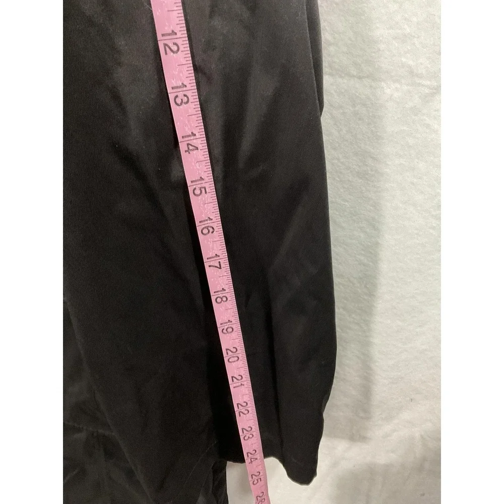 Coat Womens 3XL Black Hooded Faux Fur Lined Long Parka Pockets Zip Warm Winter